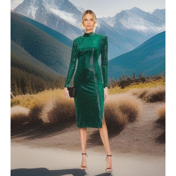 Steve Madden Dresses & Skirts - Steve Madden Green Velvet Maxi Dress